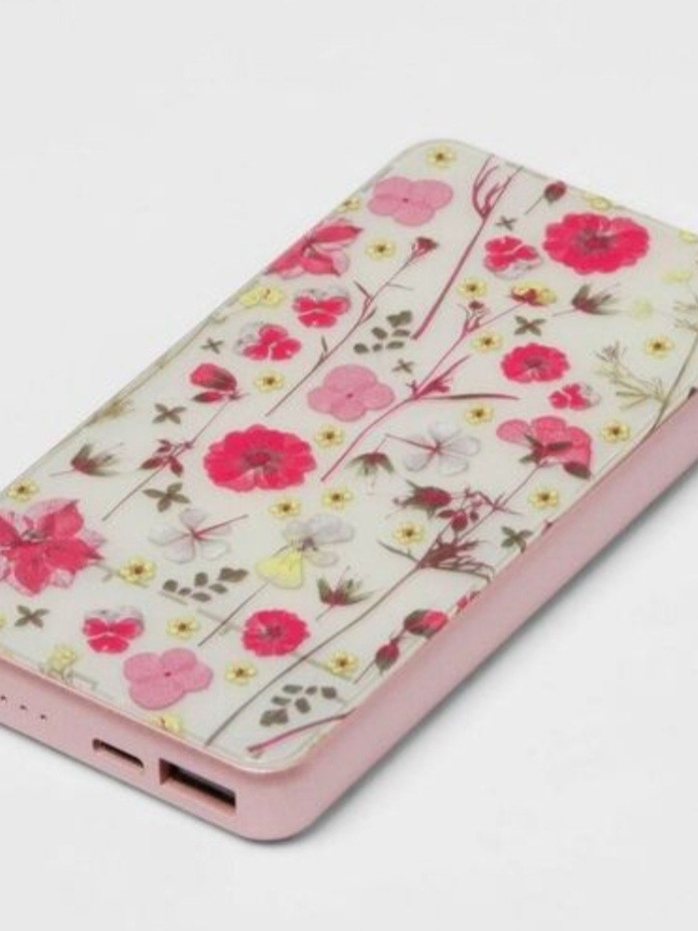 HeyFay Pink Floral Power Bank Portable Charger, 10,000mah